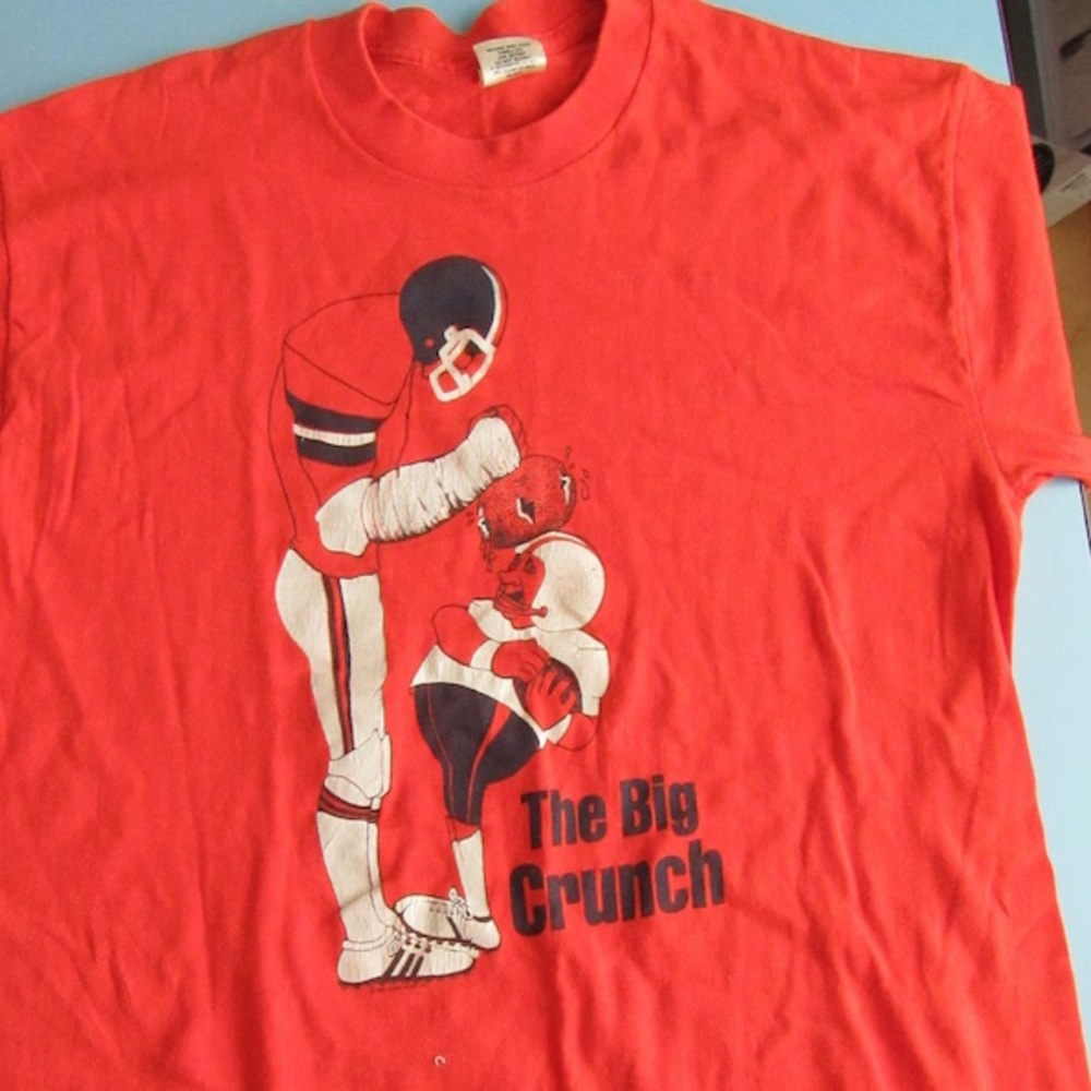 Vintage Denver Broncos The Big Crunch T-Shirt Sz L (42-44) 1980s